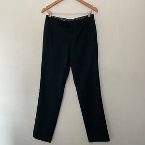M151 Green Straight Leg Office Dress Pants